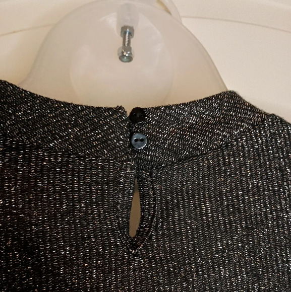 Gorgeous ZARA Black Sparkly Dress with Sheer Back Panel(#1,027) - Picture 7 of 9